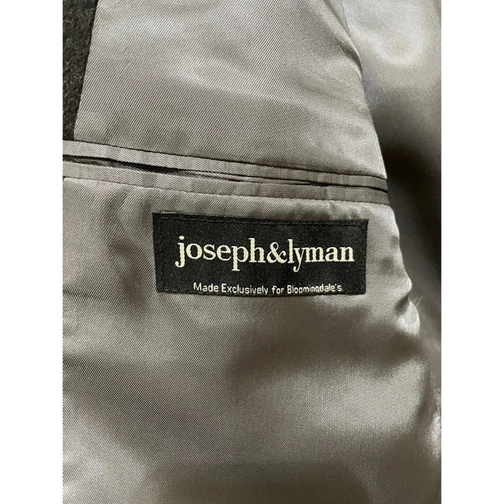 Joseph & Lyman 100% Cashmere Classic Charcoal Blazer, Size 40 Short - Picture 9 of 11